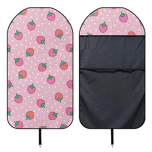 Image of Yewattles Strawberry Waterproof Portable Car Seat Protector for Gym Beach Swimming Running Workout Outdoor Universal Fit Most Vehicles Machine Washable,Yew-YSFH2330CZ46-1-5