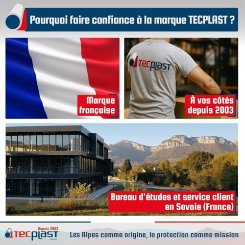 TECPLAST Toile Pergola Blanc Crème 3x4 m LP640PR - Garantie 8 Ans - Bâche Pergola ou Tonnelle étanche en PVC pour terrasse – vue 7