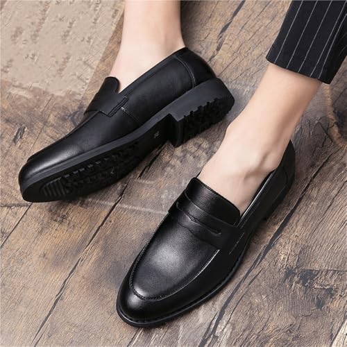Mens Platform Oxford Dress Shoes Pointed Toe Classic Slip On Business Comfort Casual Shoes3