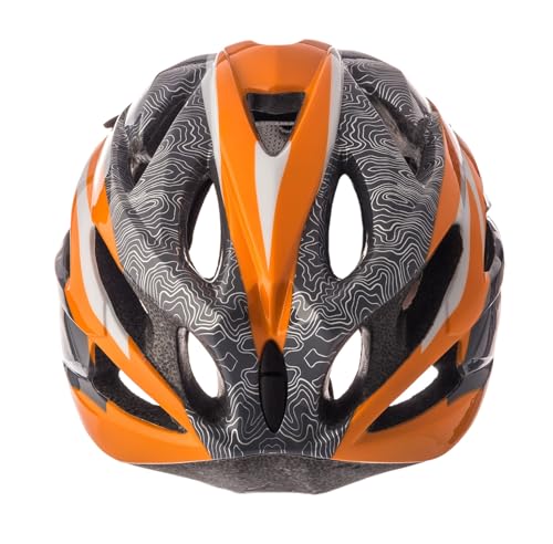 Image of Gliders Flash Cycling Helmet with Magnetic Visor- Yellow (Black with Orange, Size Adjustable)