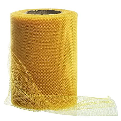 Preisvergleich Produktbild DekoWoerner Perlonband 100mm / 25m gelb