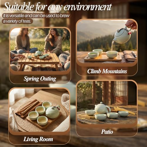 Flexzion Portable Gongfu Tea Set with Travel Case