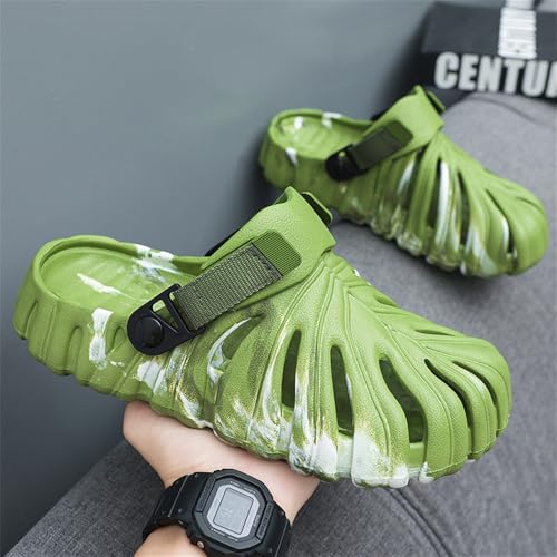 Monstera Slippers,Leaf Thick Sole Pillow Quick Drying Breathable Beach Open Toe Slippers Indoor And Outdoor Slides2