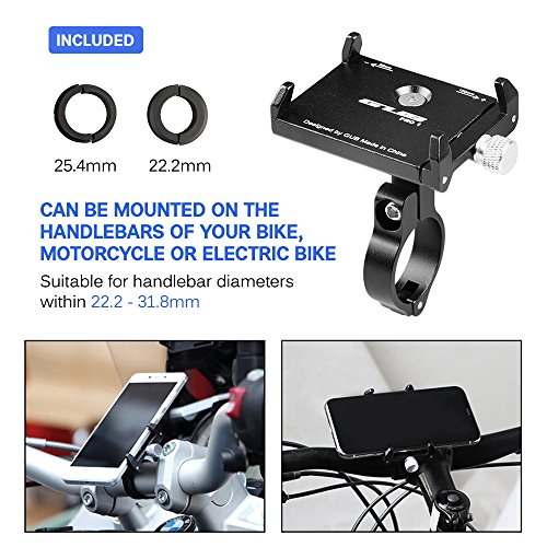 Suporte para telefone, Andoer Suporte de telefone ajustável para bicicleta GUB antiderrapante suport