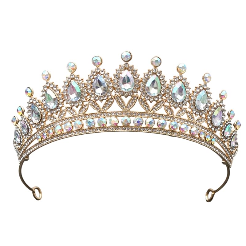 Dninmim Tiara nuziale da donna con strass, accessorio per capelli da sposa, stile vintage