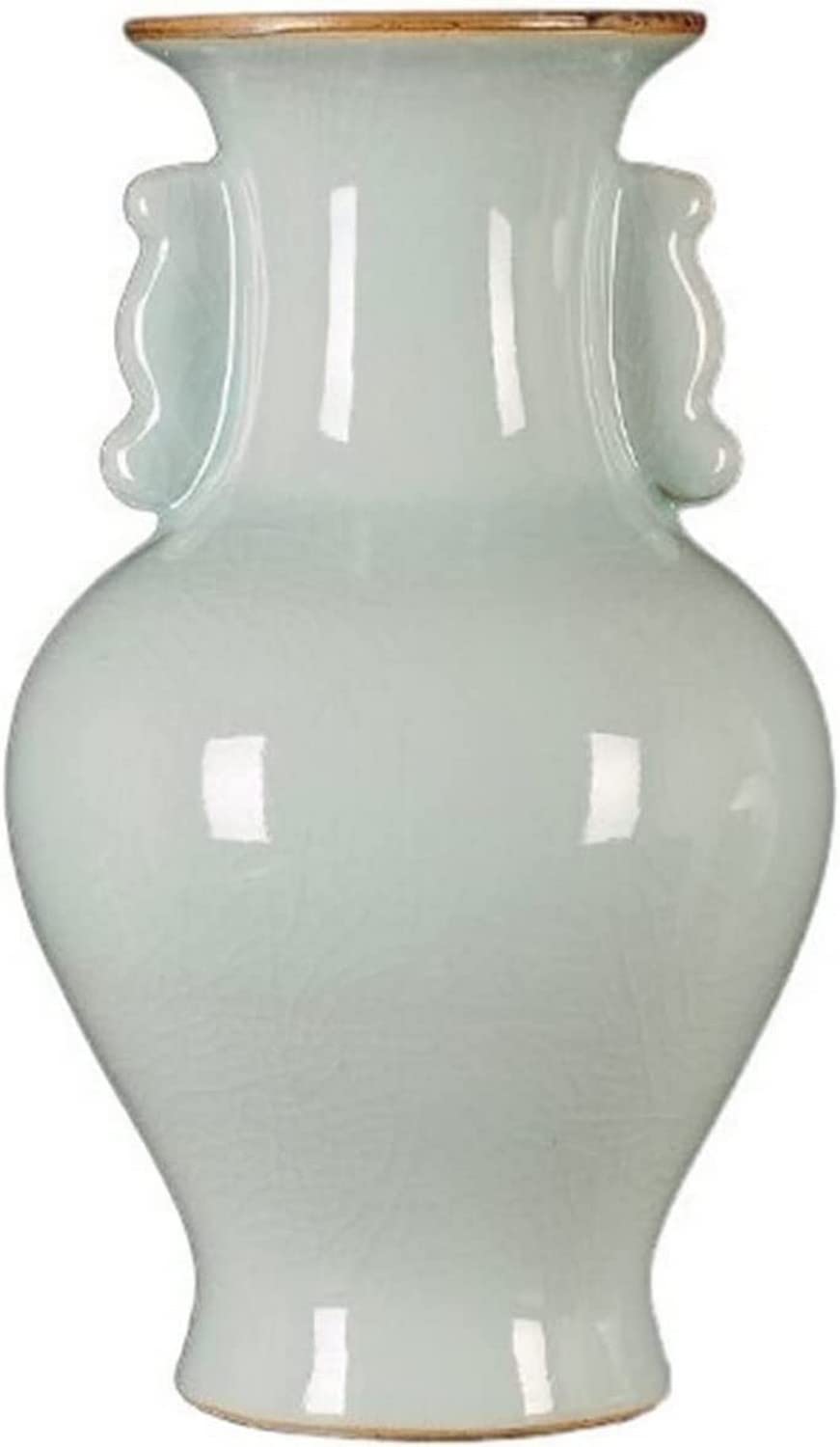 SnamicE Vase Flower Vase Flower Vase Ceramic Vase Chinese Style Antique Crackle Glaze Vase Classical Craft Household Decoration Ornaments Vases Flower Pot Desktop Decor,