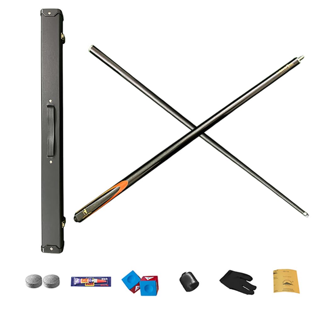 Queue de billard en carbone 58 pouces avec étui et craie bâton articulé pointe 9.5mm 13mm