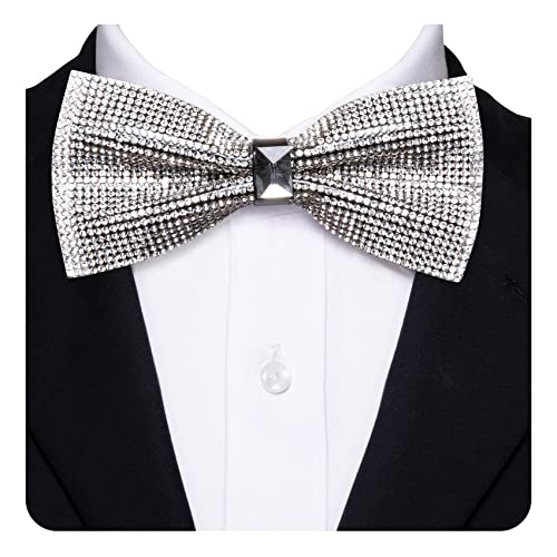 Yohowa Men's Rhinestone Pre-Tied Diamond Sequin Bow Tie Adjustable Formal Bowties For Men/Boys Party Banquet Wedding Set #TOP20