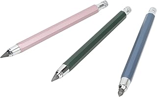 3 peças de lápis mecânicos de carpinteiro de 5,6 mm kit de marcadores de ferramentas de marcação com apontador embutido, ferramentas de marcação de carpintaria para construção de arquitetos (azul rosa verde)