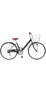 MYPALLAS(マイパラス)折畳シティサイクル26インチ シマノ6段ギア パン Amazon | MYPALLAS(マイパラス) 折畳シティサイクル26インチ LED