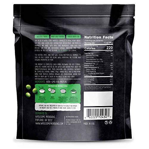 image for Noble Plate Meatless Crumbles, Soy Free, Non-GMO, Vegan, 45g Protein, 