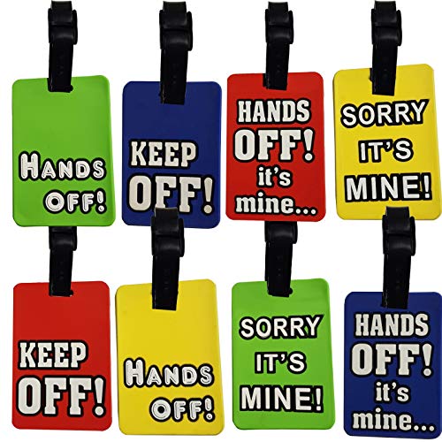 Preisvergleich Produktbild 8 Stück Kofferanhänger Gepäckanhänger Kofferschild Witzige Englisch Sprüche