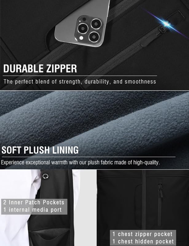 Zzkouine Gilet da Uomo in Softshell Antivento Leggero Vest Cappotto Senza Maniche Antivento e Impermeabile Multitasche, Giacca Calda Con Cerniera Per Viaggi e Attività All'aperto