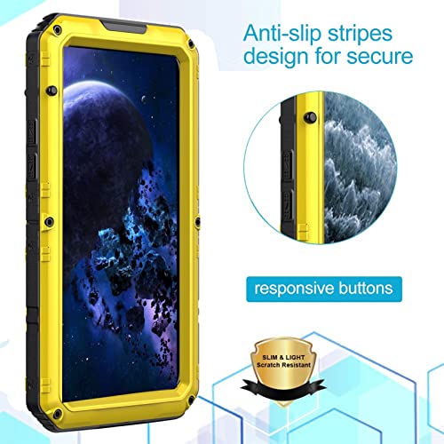 Coque iPhone 13 Pro Max antichoc militaire jaune anti-rayure eau