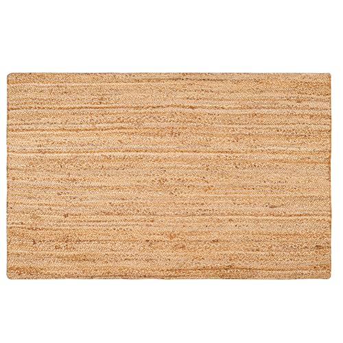 Hausattire Hand Woven Jute Braided Rug, 4'x6' – Natural, Reversible Boho Entry Area Rugs for Kitchen, Living Room I Farmhouse Indoor Outdoor Decorative Floor Rug, 48x72 Inches