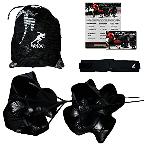 Kbands Training Dual 54 Inch Wind Resistance Speed Parachutes |