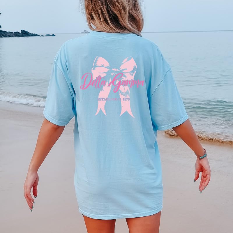 Delta Gamma Comfort Colors Tshirt | Dee Gee Pink Ribbon Sorority Comfort Colors Tee2
