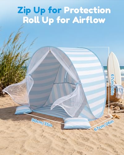 Sino Salected Baby Beach Tent, UPF 50+ Sun Shelter, Pop Up Beach Canopy - image 6