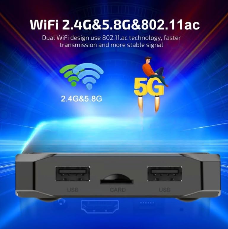 Image of X98Q Mini PC Box | Amlogic S905W2 Quad-Core Processor | 2GB RAM + 16GB ROM | 4K UHD | Dual-Band WiFi | Bluetooth