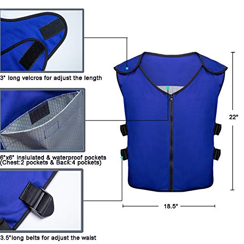 Summer Cooling Vest with 20 PCS Reusable Ice packs for Mascot,Teens,Men,Women, Fishing,Cycling,Running,Gardening4