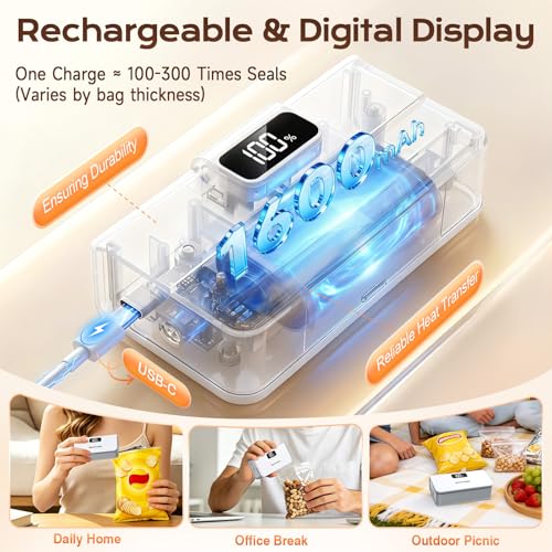 SEANCHEER Rechargeable Mini Bag Sealer