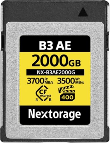 Nextorage {[J[ CFexpress 4.0 Type B 2000GB[J[h őǂݏox3700MB/s ő发ݑx3500MB/s Œpݑx1700MB/s NX-B3AE2000G CF express