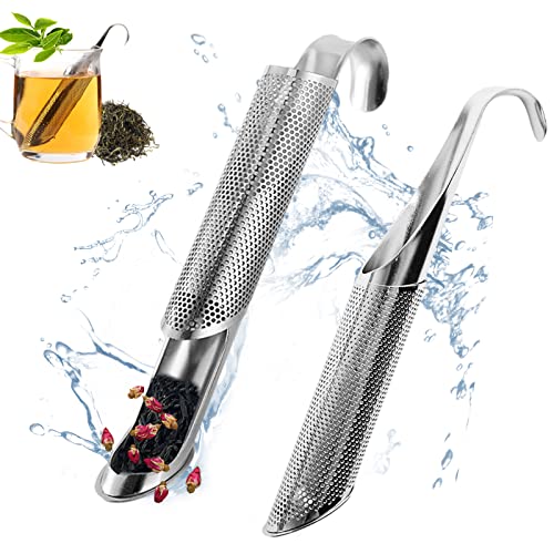 HHIAK666 Colador De Té De Acero Inoxidable, Stainless Steel Tea Strainer, Tea Strainers for Loose Tea Fine Mesh, Reutilizable Filtro De Té Colador Retráctil, Filtro para Té Y Especias Y Condimentos Cover