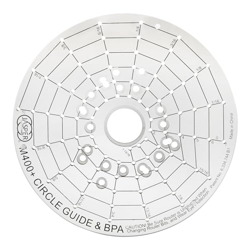 Jasper 400+ XL Universal Base Plate & Precision Circle Cutting Guide for Cordless & Compact Routers | Two Tools IN One | 7 1⁄2