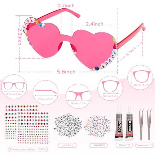 FUNUPUP Heart Shaped Sunglasses Bulk Rimless Heart Shaped Glasses for Women Bachelorette Party2