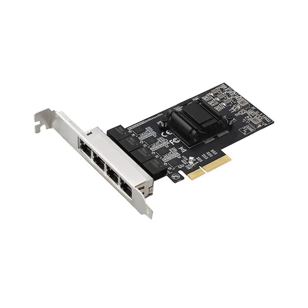 Scheda di rete di gigabit di 4 porti - Port Server Scheda di rete Gigabit PCIe 2,5 Gigabit RJ45 Lan 10/100/1000/2500Mbps Realtek 8125B Chip
