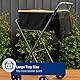 Hills Wäschewagen | Extra hoher Premium-Wäschewagen auf Rollen mit Netzkorb | zusammenklappbar, erhöhte Höhe – 98 cm – Waldgrau
