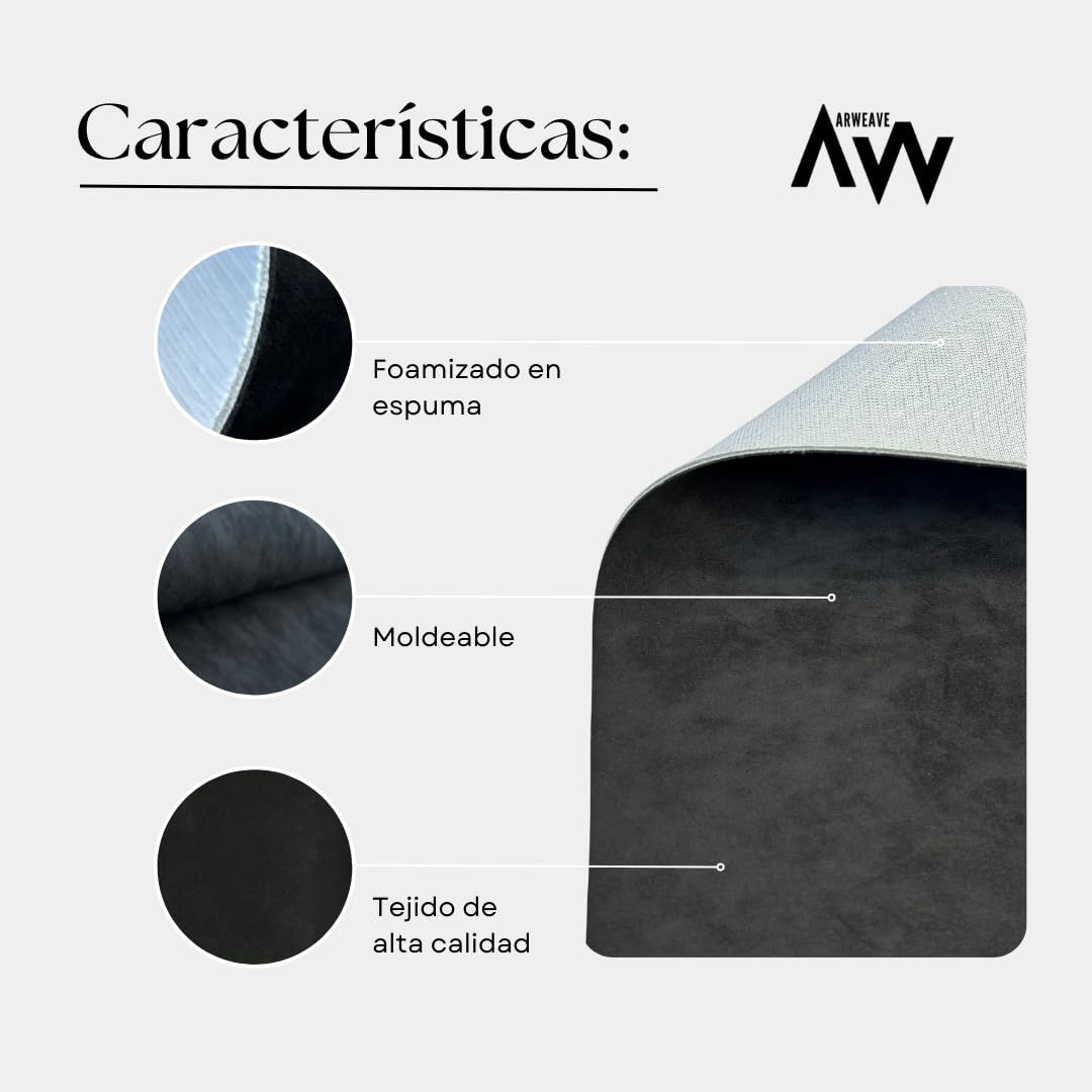 Tejido Alcántara Original para tapicería de automóvil – Negro – Ancho 145 cm – Largo 500 cm