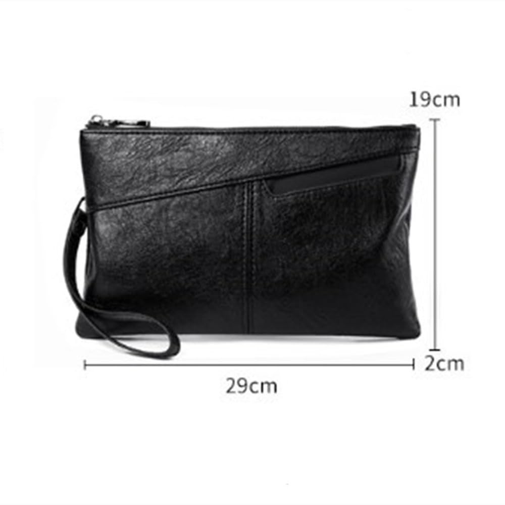 GALSOR Borsa da polso da uomo Pochette da uomo Pochette da uomo Pochette in pelle morbida di grande capacità