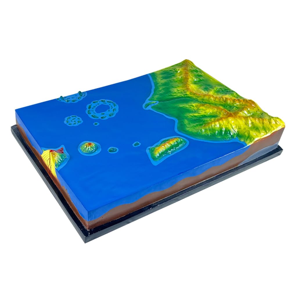 YRQMGSF Island Genesis Model - Geography Landform Model - for Geology Class Teaching Demonstration Tool