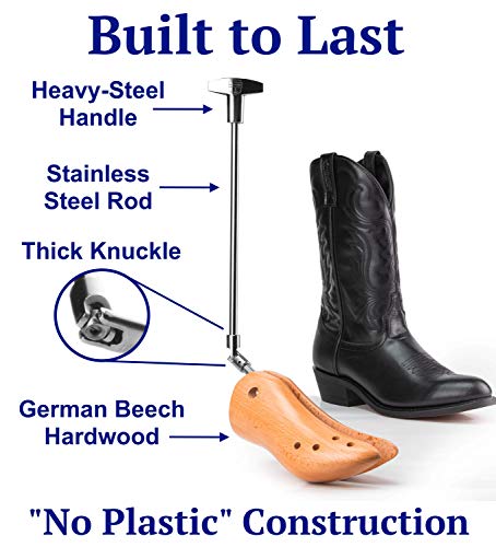 Houndsbay Bloodhound Professional Western Cowboy Boot Stretcher For Men - Widener Shoe Stretcher For Cowboy Boots Wide Feet #TOP2
