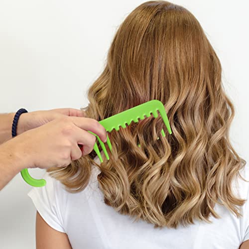 Peine Allegro Combs #1002 dientes anchos con gancho verde miniatura 6