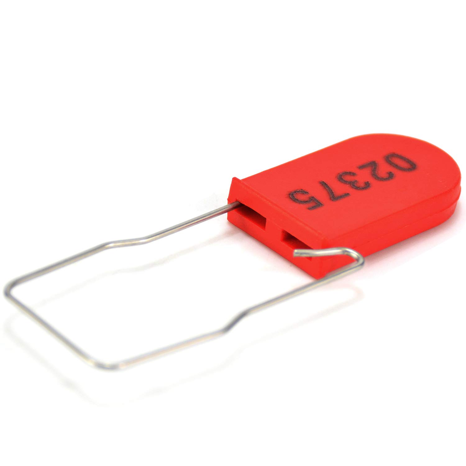 100pcs Security Metal Wire Padlocks, Plastic Security Seals Disposable Anti-Tamper Tag Locks with Numbered Anti Tamper Tag Hasps (Red, 100pcs)