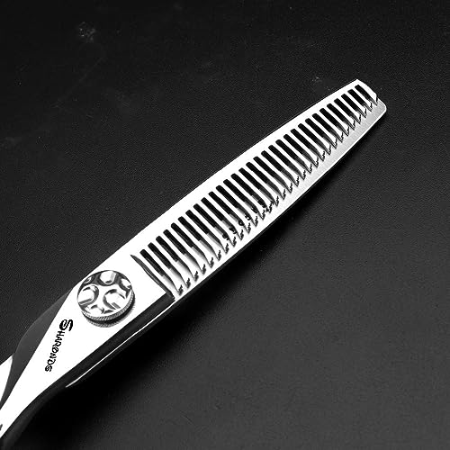 Ciseaux de coupe de cheveux double émeraude 6 pouces en acier de haute précision - 3
