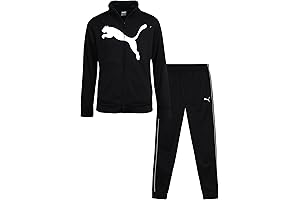 PUMA Boys' 2-Piece Tricot Set: Zip-Up Jacket and Jogger Pants for Activewear