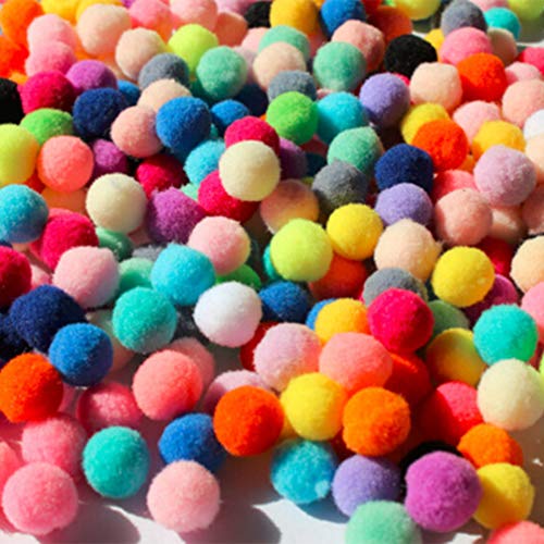Vosarea Pom pluche bal voor feestjes, 200 stuks, 2,5 cm, zeer elastisch, zacht en creatief, kleurrijk, pluizig, voor doe… - Afbeelding 4