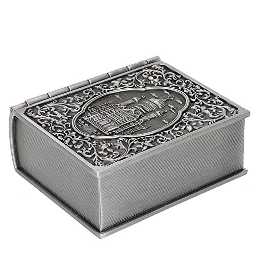 yuyte Caja De Almacenamiento De Joyas De Talla De Metal Y Vintage, Estuche De Regalo del Cofre del Tesoro para La Decoración del Hogar