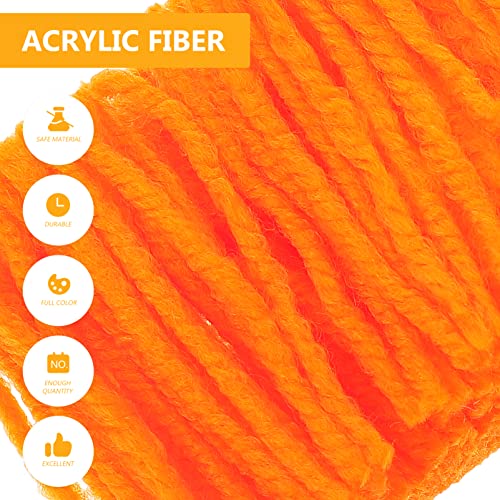 Image of EXCEART Latch Hook Rug Yarn 10 Rolls Acrylic Fiber Craft Orange DIY Latch Hook for Rug Making Carpet Cushion Home Decoration
