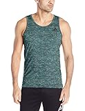 adidas Performance Men's Techfit Fitted Tank Top, Equipment Green/Colored Heather, X-Large