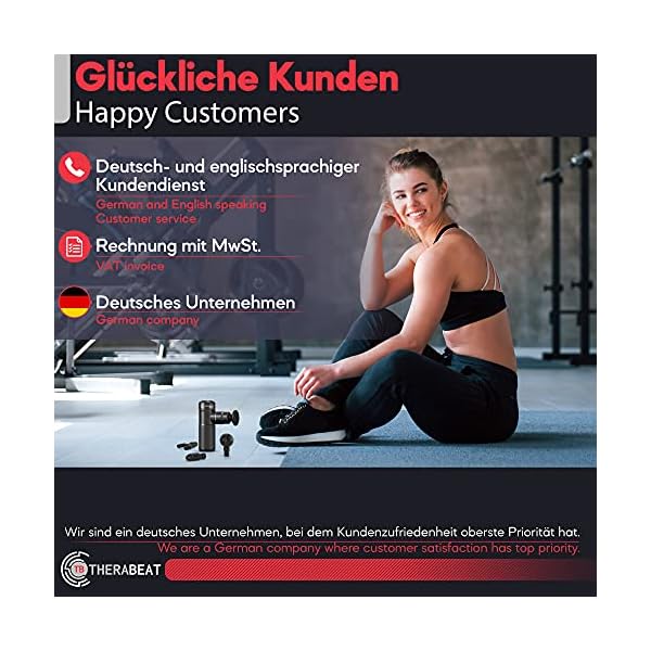Therabeat Mini Massagepistole, Massagegerät für Nacken & Schulter, Massage-Gerät mit Aluminiumgehäuse, Fitgun für… – Bild 8