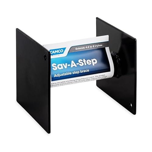 image for Camco Camper/RV Save-A-Step Brace - Stabilizes RV Steps & Protects Cam