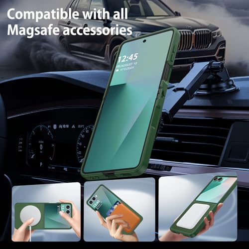DUEDUE Magnetic for Samsung Galaxy Z Flip 7 Case, Green by DUEDUE - Used condition - Image 2