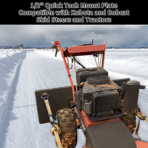 Hecasa 1/2" New Quick Tach Mount Plate Attachment Skid Steer Loader Compatible With Kubota And Bobcat Skid Steers And Tractors #TOP1