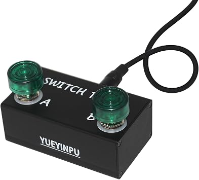 Dual Latching Switch Pedal for Guitar Amps With TRS Cable Latch Dual Switch