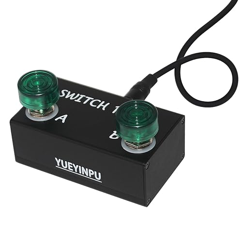 Yueyinpu Dual Latching Switch Pedal for Guitar Amps With TRS Cable (Latch Dual Switch)
