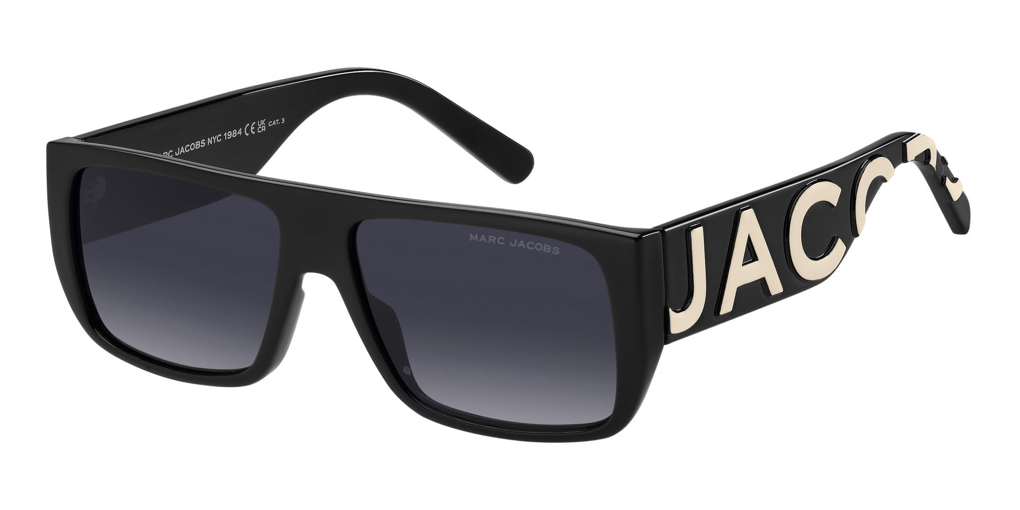 MARC JACOBS Marc Logo 096/​S Gafas de Sol, Black White, 57 Unisex Adulto